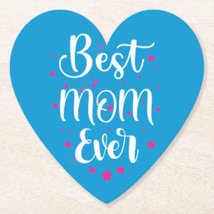 Niedliche beste Mama Text und kleine Sterne Untersetzer