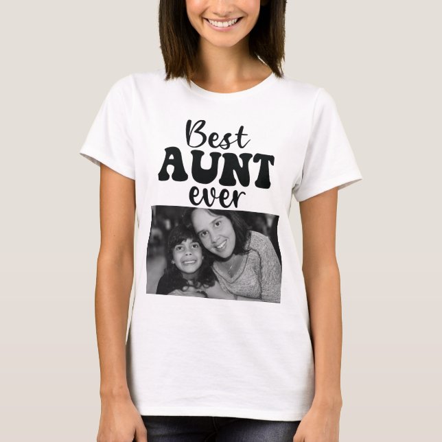 Niedliche Beste Tante je Personalisiertes Foto T-Shirt (Vorderseite)
