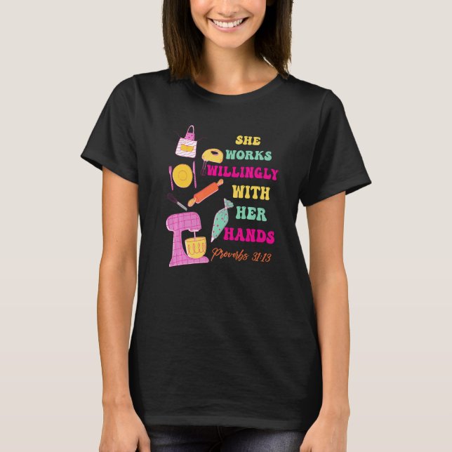 Niedliche Bibelkuchenbackkuchenkuchen, dekoriert T-Shirt (Vorderseite)