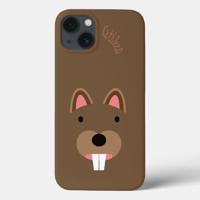 Niedliche Biberfläche individuell anpassbar Case-Mate iPhone Hülle (Rückseite)