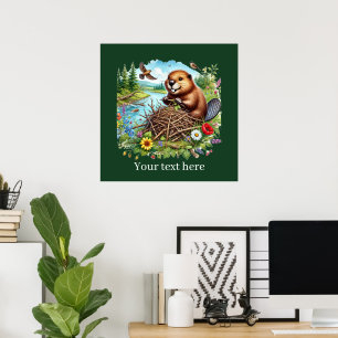 Niedliche Biberliebhaber Poster