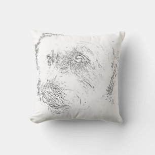 Niedliche Bichon Hunde Gesichtspferd Sketch Liebli Kissen