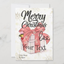 Niedliche Biene Frohe Weihnachten Custom
