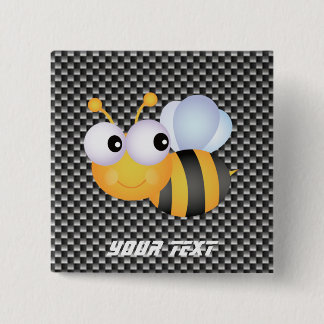 Niedliche Biene; Glatt Button