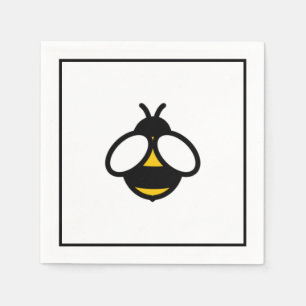 Niedliche Biene, Honigbiene, Hummel Serviette