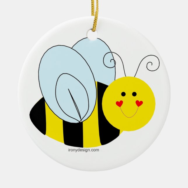 Niedliche Biene Keramik Ornament (Vorne)