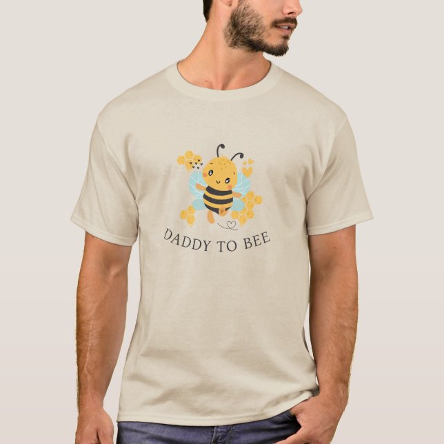 Niedliche Biene Papa als Schwangerschaft offenbare T-Shirt (Vorderseite)