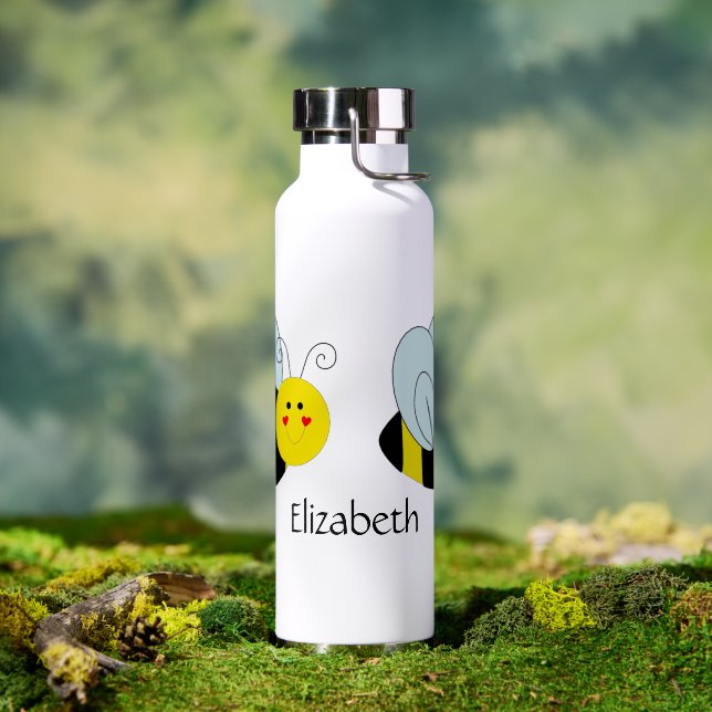 Niedliche Biene Personalisiert Trinkflasche (Außenbereich)