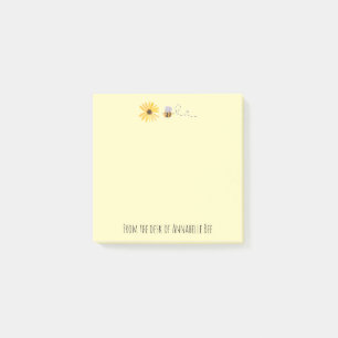 Niedliche Biene und Daisy personalisieren Post-it  Klebezettel