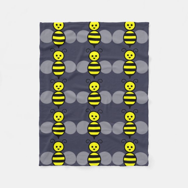 Niedliche Bienen-Fleece-Decke Fleecedecke (Vorderseite)