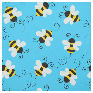 Niedliche Bienen/Hummelmuster Stoff