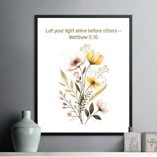 Niedliche Bienen Inspiration Bibel Verse Wall Art Poster