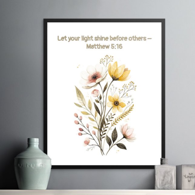 Niedliche Bienen Inspiration Bibel Verse Wall Art Poster (Von Creator hochgeladen)