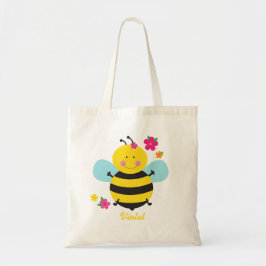 Niedliche Bienen-personalisierte Budget-Tasche Tragetasche