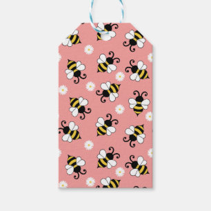 Niedliche Bienen und Blume Geschenkanhänger