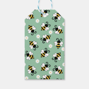 Niedliche Bienen und Blume Geschenkanhänger