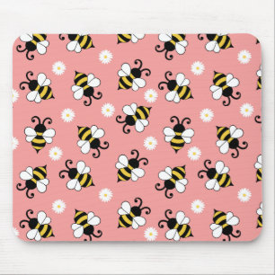 Niedliche Bienen und Blume Mousepad