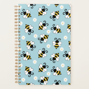 Niedliche Bienen und Blume Planer