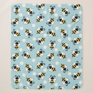 Niedliche Bienen und Blume Sherpadecke