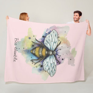 Niedliche Bienen- und Regenbogenhaut Fleece Blanke