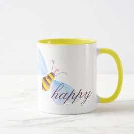 Niedliche Bienengelbbraun oder Sondertext Tasse
