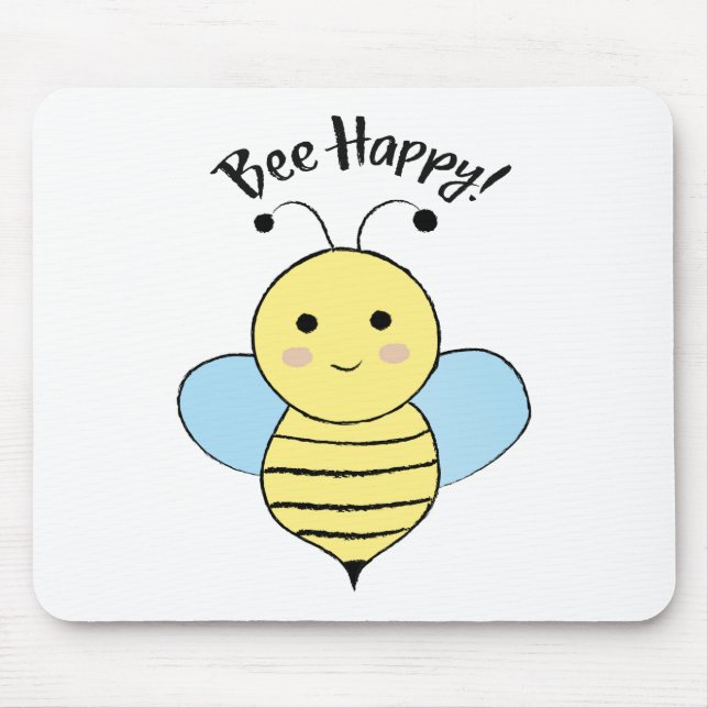 Niedliche Bienenglücklichkeit Mousepad (Vorne)