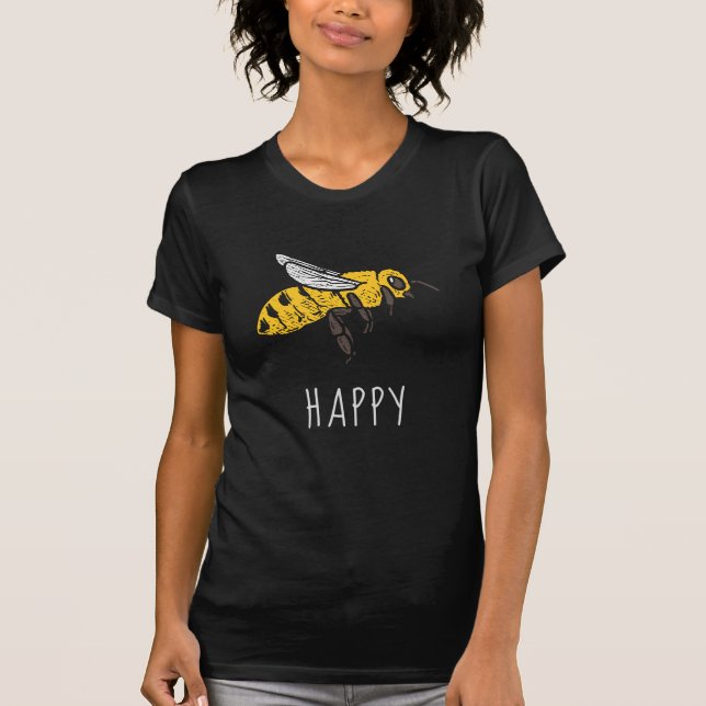 Niedliche Bienenglückskultur T-Shirt (Vorderseite)