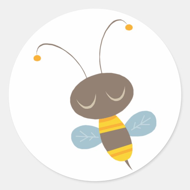 Niedliche Bienenkleber Runder Aufkleber (Vorderseite)