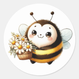 Niedliche Bienenkleber Runder Aufkleber