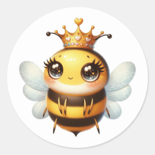 Niedliche Bienenkleber Runder Aufkleber