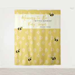 Niedliche Bienenwabenkombe Mommy to Bee Baby Dusch Wandteppich