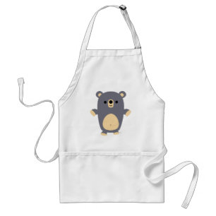 Niedliche Big Blue Cartoon Bear Schürze