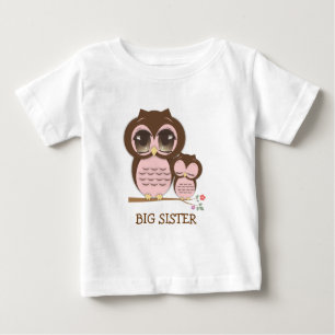 Niedliche Big Sister Owl mit Sleepy Lil' Baby Sack T-shirt