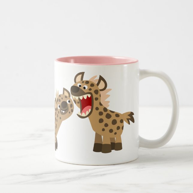 Niedliche Big Teethed Cartoon Hyenas Tasse (Rechts)