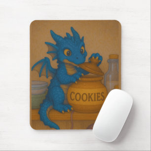 Niedliche Biggye-Baby-Blue-Sturm-Drachen-Cookies F Mousepad
