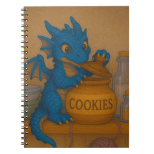 Niedliche Biggye-Baby-Blue-Sturm-Drachen-Cookies F Notizblock