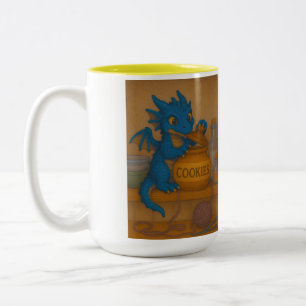 Niedliche Biggye-Baby-Blue-Sturm-Drachen-Cookies F Zweifarbige Tasse