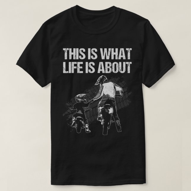 Niedliche Bike Kunst für Männer Vater Dirtbike Mot T-Shirt (Design vorne)