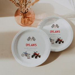 Niedliche Bikes kombiniertes Thema Geburtstag Pappteller