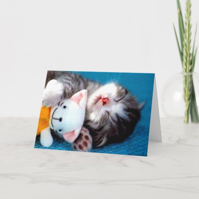Niedliche Bild-Karte Kitty-Fräulein-You Karte (Vorderseite)