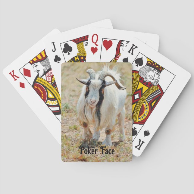 Niedliche Billy Goat Poker Face Spielkarten (Rückseite)