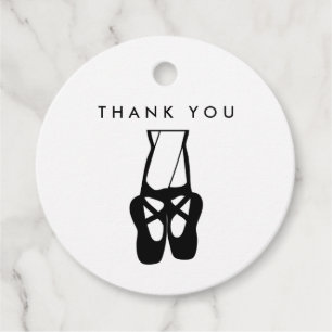 Niedliche Black Ballet Slippers en Pointe Vielen D Geschenkanhänger