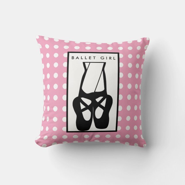 Niedliche Black Ballet Slippers und Pointe Kissen (Vorderseite)