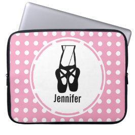 Niedliche Black Ballet Slippers und Pointe Laptopschutzhülle