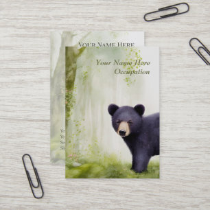 Niedliche Black Bar Cub Business Card Visitenkarte