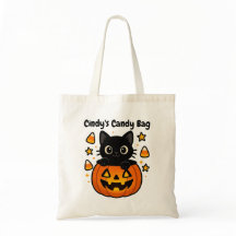 Niedliche Black Cat Halloween-Tasche