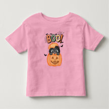 Niedliche Black Kitten Ready to Boo Halloween