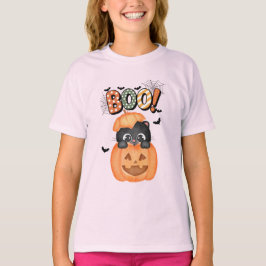 Niedliche Black Kitten Ready to Boo Halloween T-Shirt