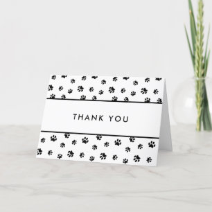 Niedliche Black Paw Prints Pet Care Business Viele Karte