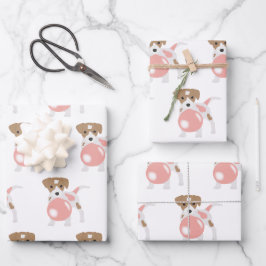 Niedliche Blase Gum Dog Welpe blasen Blase Geschenkpapier Set